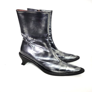 Muxart Silver Ankle Boots Size 38