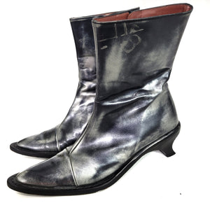 Muxart Silver Ankle Boots Size 38
