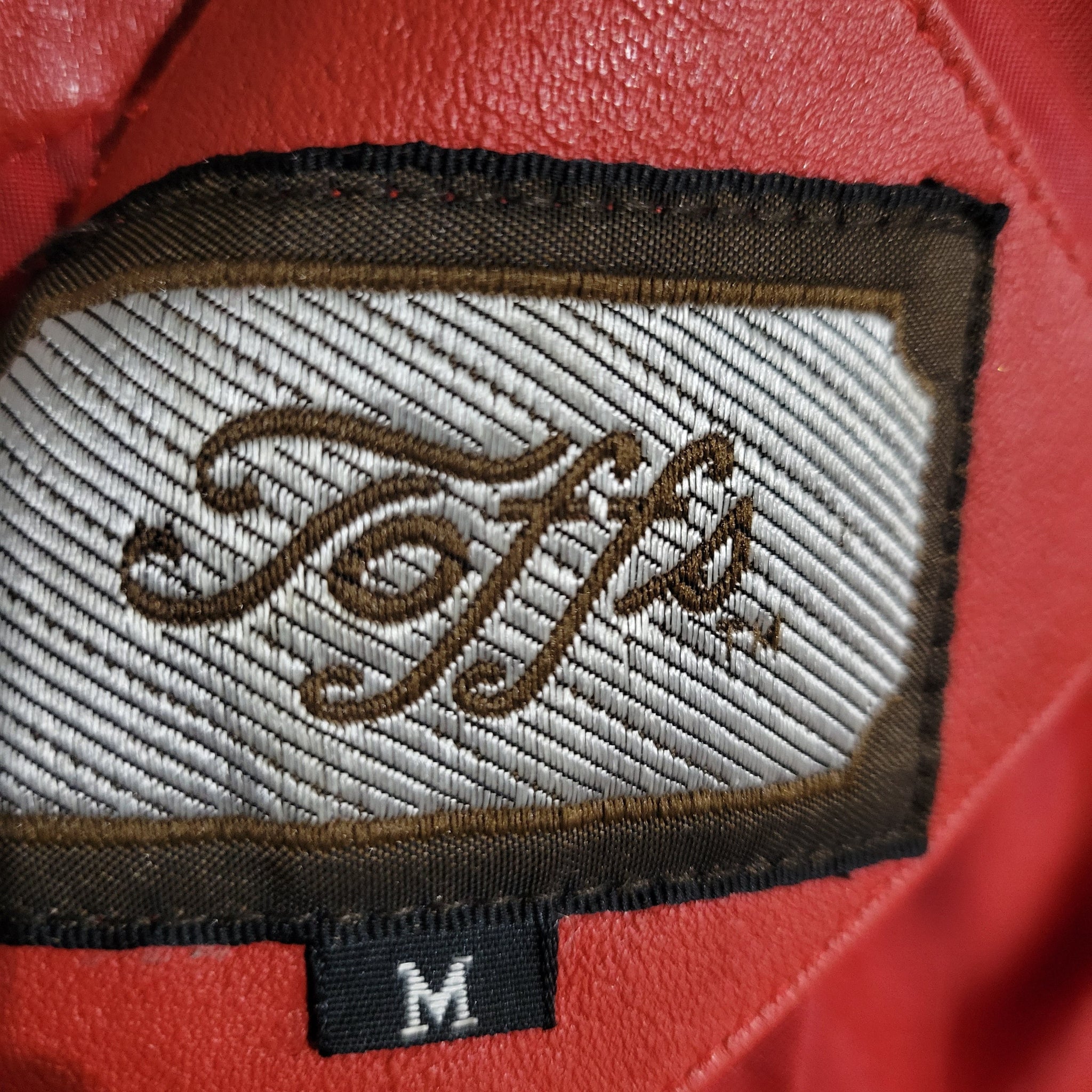 Vintage 80s Toffs Red Leather Jacket Size Medium