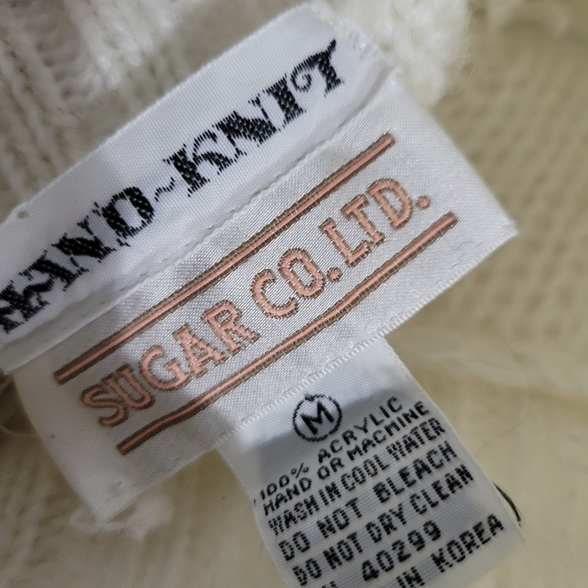 Vintage Sugar Co LTD Hand Knit Sweater Size Medium