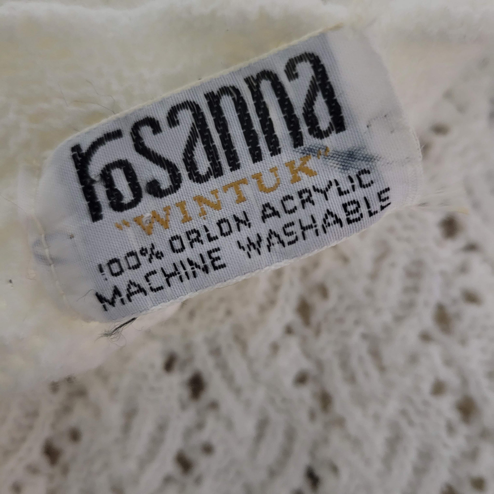 Vintage Rosanna Wintuk Knit Cape Size Small