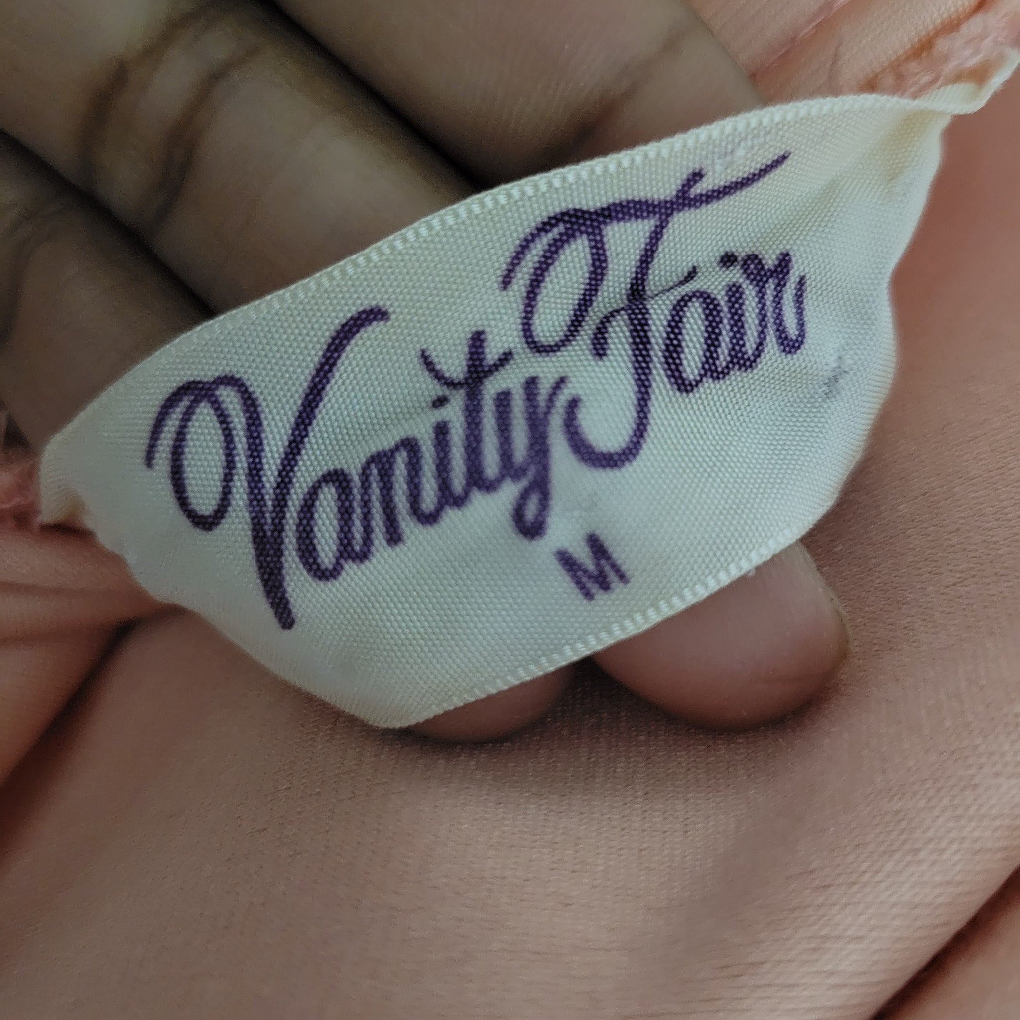 Vintage Vanity Fair Peach Velour Robe Size Medium