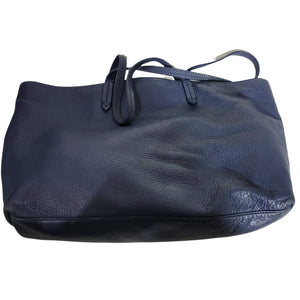 Brooks Brothers Blue Leather Tote Bag