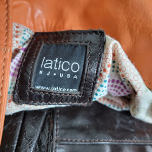 Latico Orange Leather Shoulder Bag