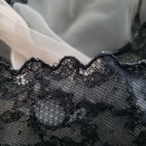 Vintage Chevette Slip Black Lace Lingerie Size 32 Small