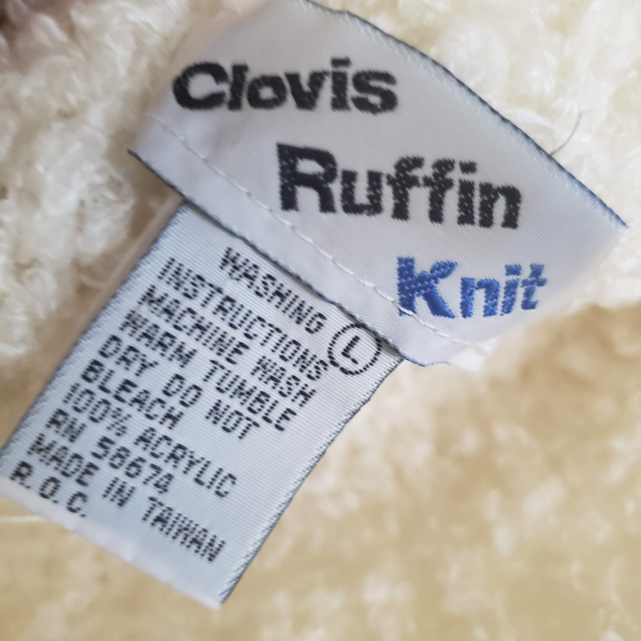 Vintage Clovis Ruffin Knit Shaggy Sweater Size Large