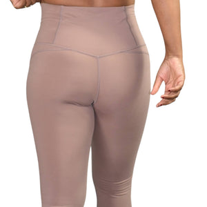 Glyder Pure Pocket Leggings Brown Neutral Sustainable Contoured High Waist Full Length Size Small