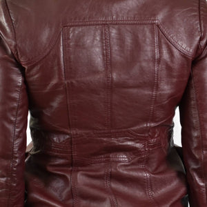 Vintage Belted Leather Jacket Size XS