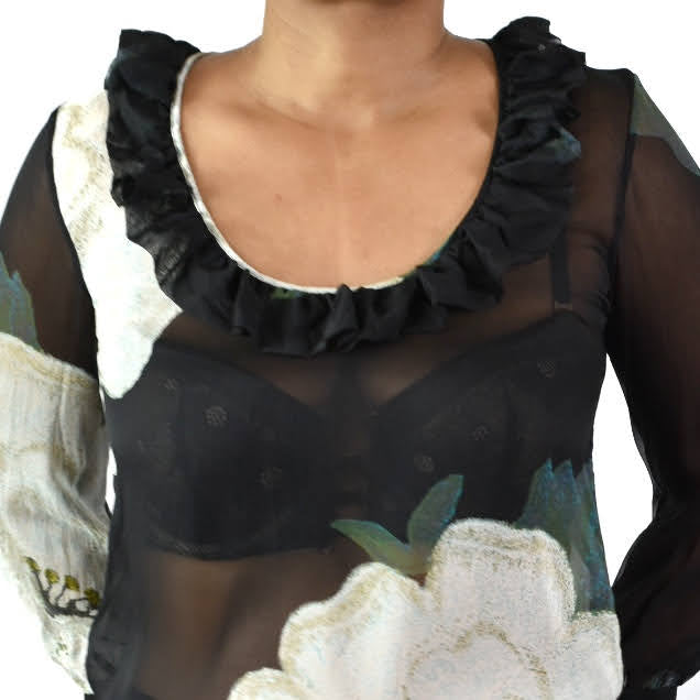 Diane Von Furstenberg Chica Blouse Silk Top Size 4