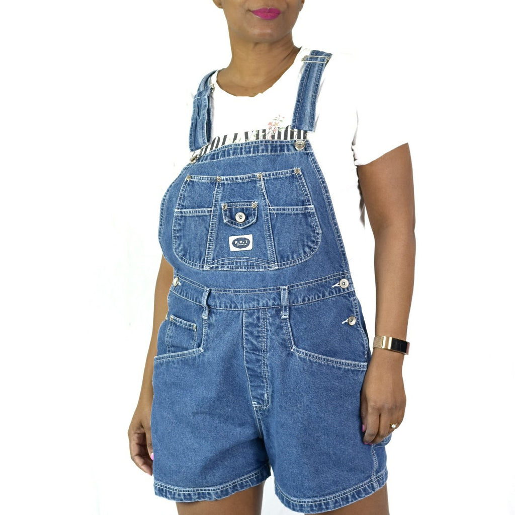 Vintage RVT Overall Shorts Size Large