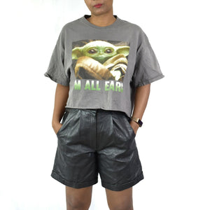 Baby Yoda Cropped Tee Size XL