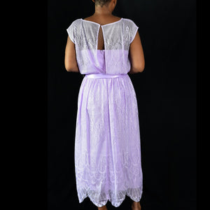 Vintage JC Penney Pastel Purple Dress Size Medium