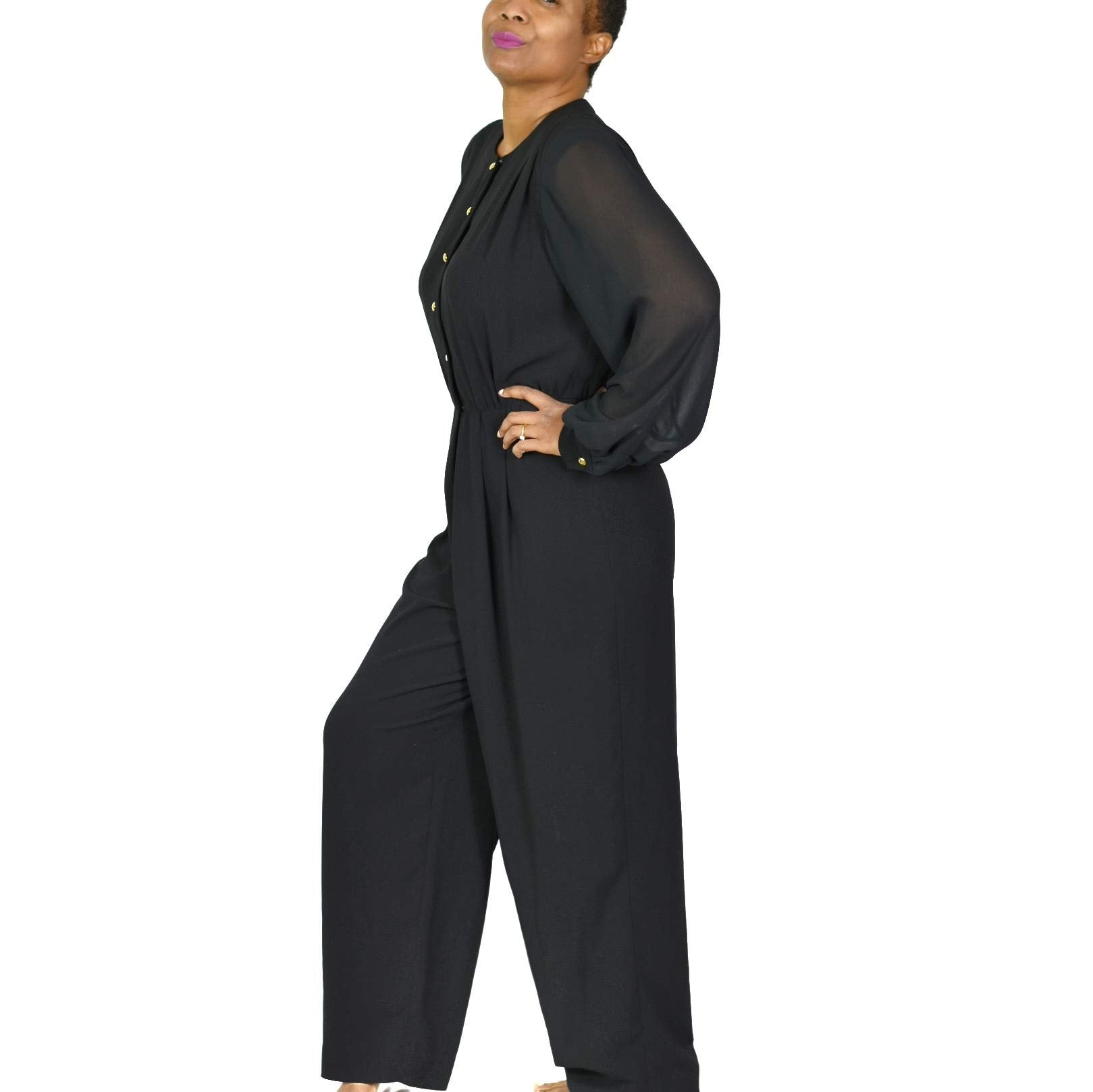 Vintage Liz Claiborne Black Jumpsuit Size Small