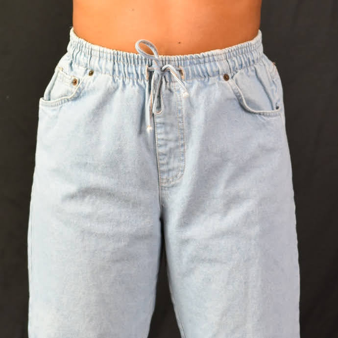 Vintage Mom Jeans Size Tapered Drawstring Waist Small