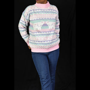 Vintage 80s Pastel Sweater Size Small