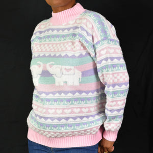 Vintage 80s Pastel Sweater Size Small
