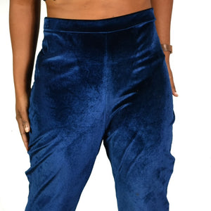 ASOS Rokoko Blue Velvet Pants Size 18