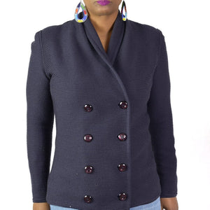 Armani Collezioni Double Breasted Wool Sweater Size 8
