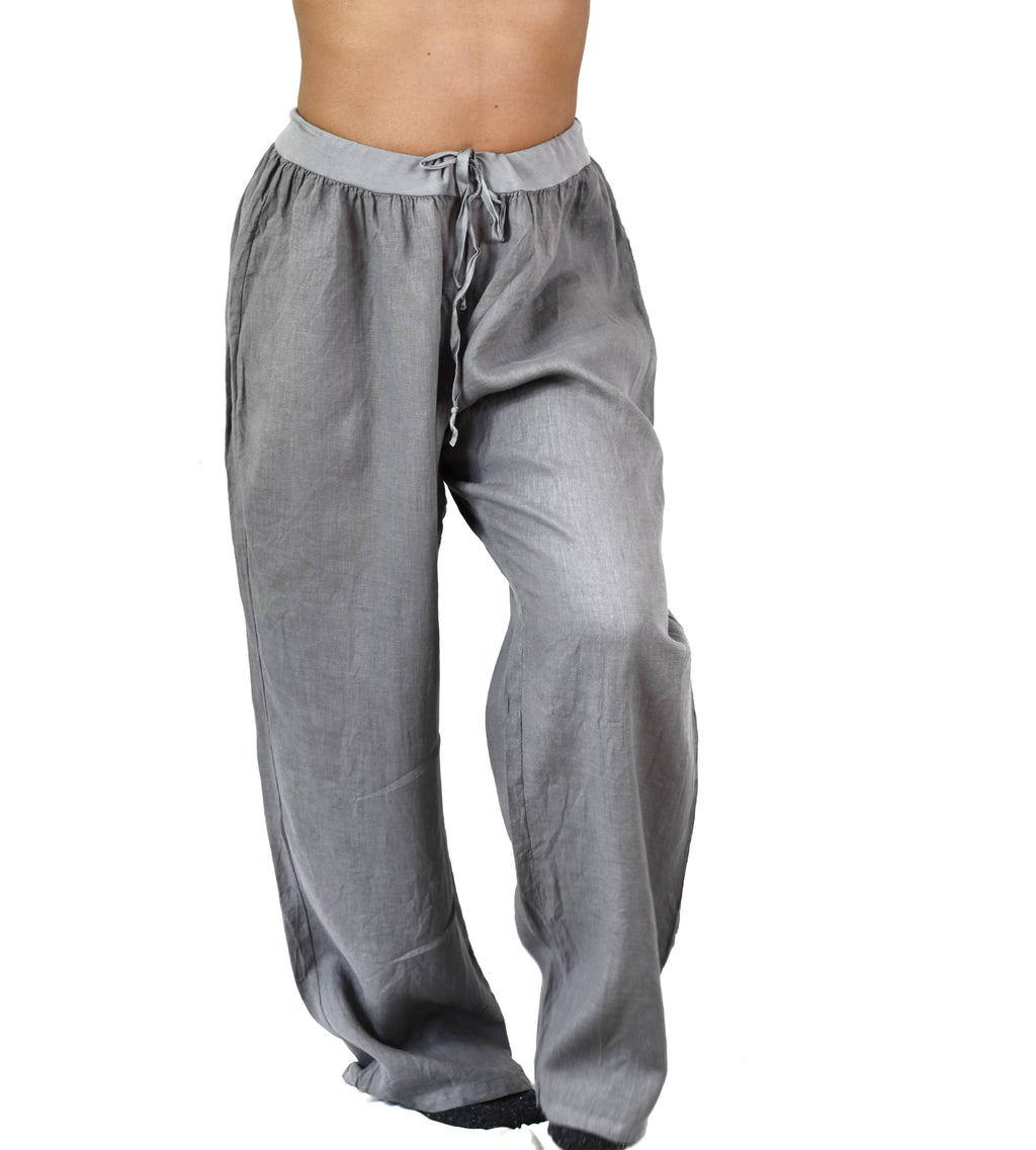 Flax Drawstring Linen Pants Size Medium
