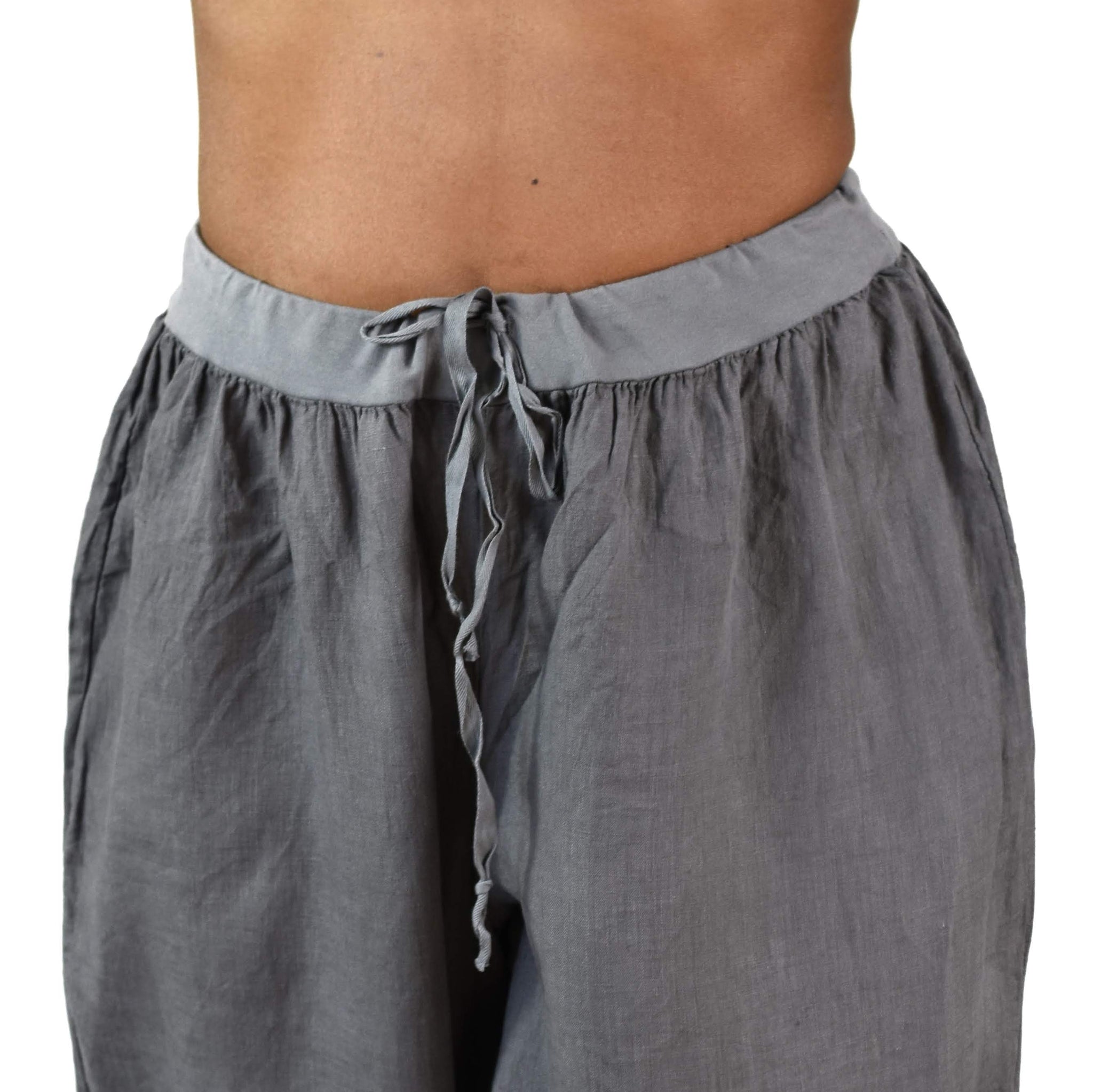 Flax Drawstring Linen Pants Size Medium