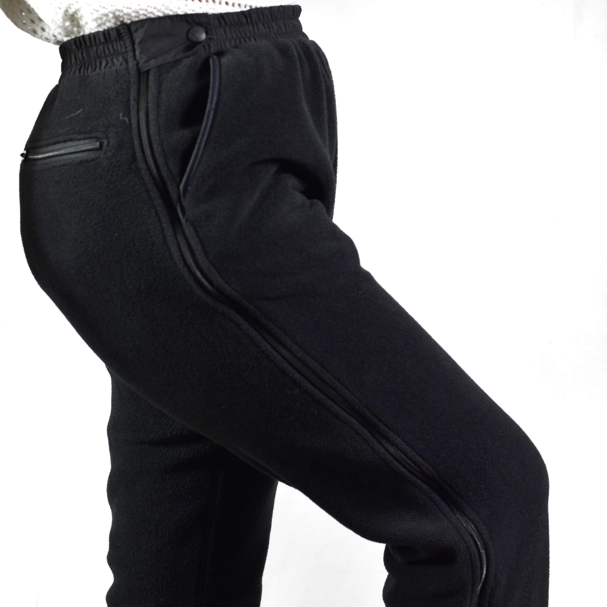 VTG REI Mens Pants Fleece Elastic Waist Polartec Black Size Large | eBay