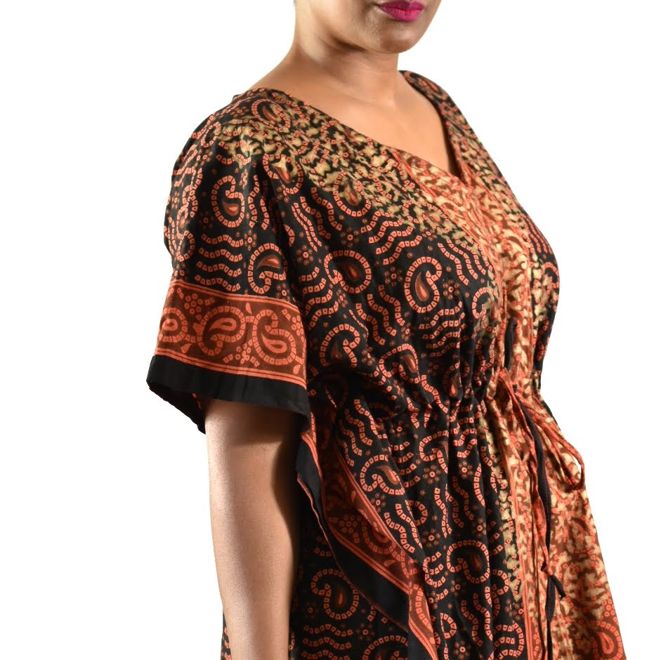 J Gee Batik Caftan Dress One Size