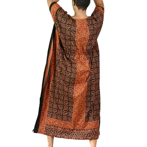 J Gee Batik Caftan Dress One Size