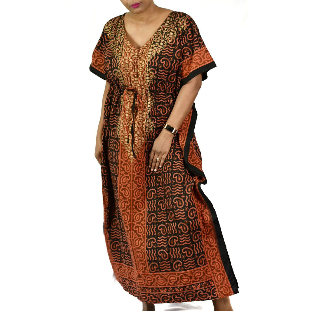 J Gee Batik Caftan Dress One Size