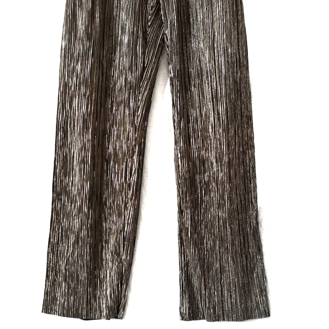 Long Tall Sally Plisse Metallic Trouser Pants Size 20