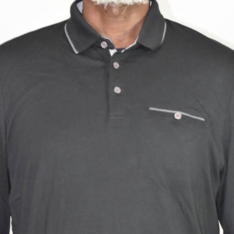 Ted Baker Loomie Black Polo Shirt Size Large Mens