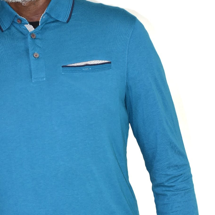 Ted Baker Loomie Blue Polo Shirt Size Medium Mens