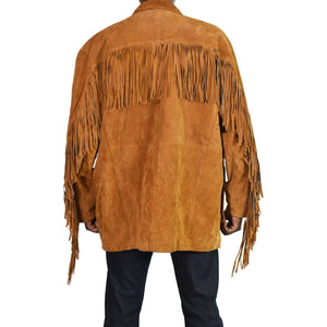 Vintage RoughPhase Suede Fringe Jacket Coat Size Large Mens