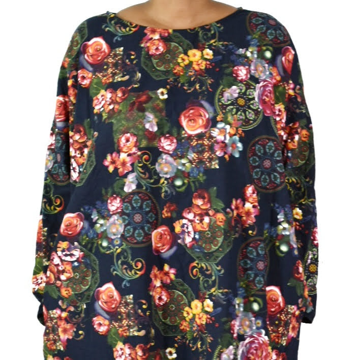 Floral Kaftan Dress Size XL