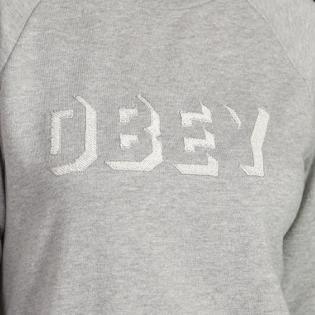 Obey Shadow Stripe Gray Sweatshirt Size Large