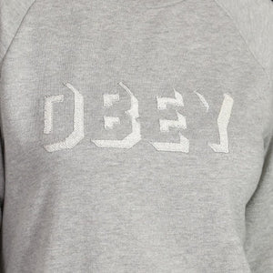 Obey Shadow Stripe Gray Sweatshirt Size Large