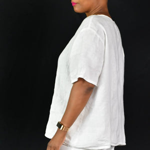 Flax White Top Size Large