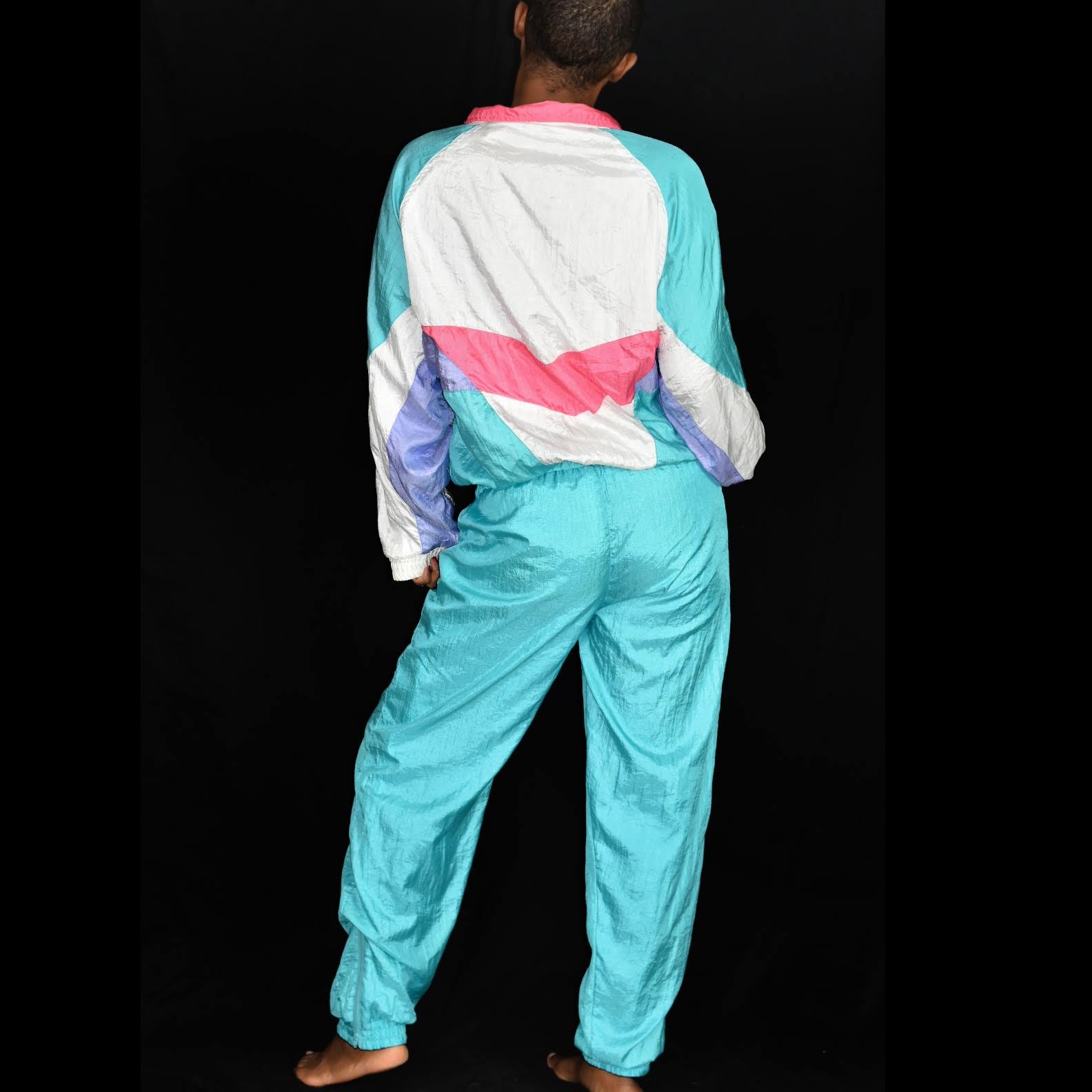 Vintage Wear 2B Seen Colorblock Track Suit Size Small