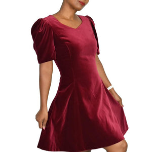 Laura Ashley Red Velvet Dress Size Small