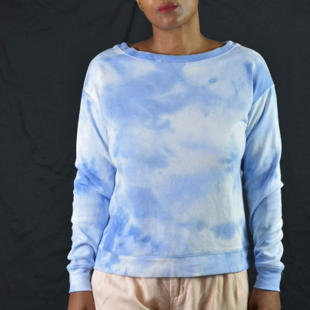 Splendid Thermal Cloud Tie Dye Sweatshirt Size XS