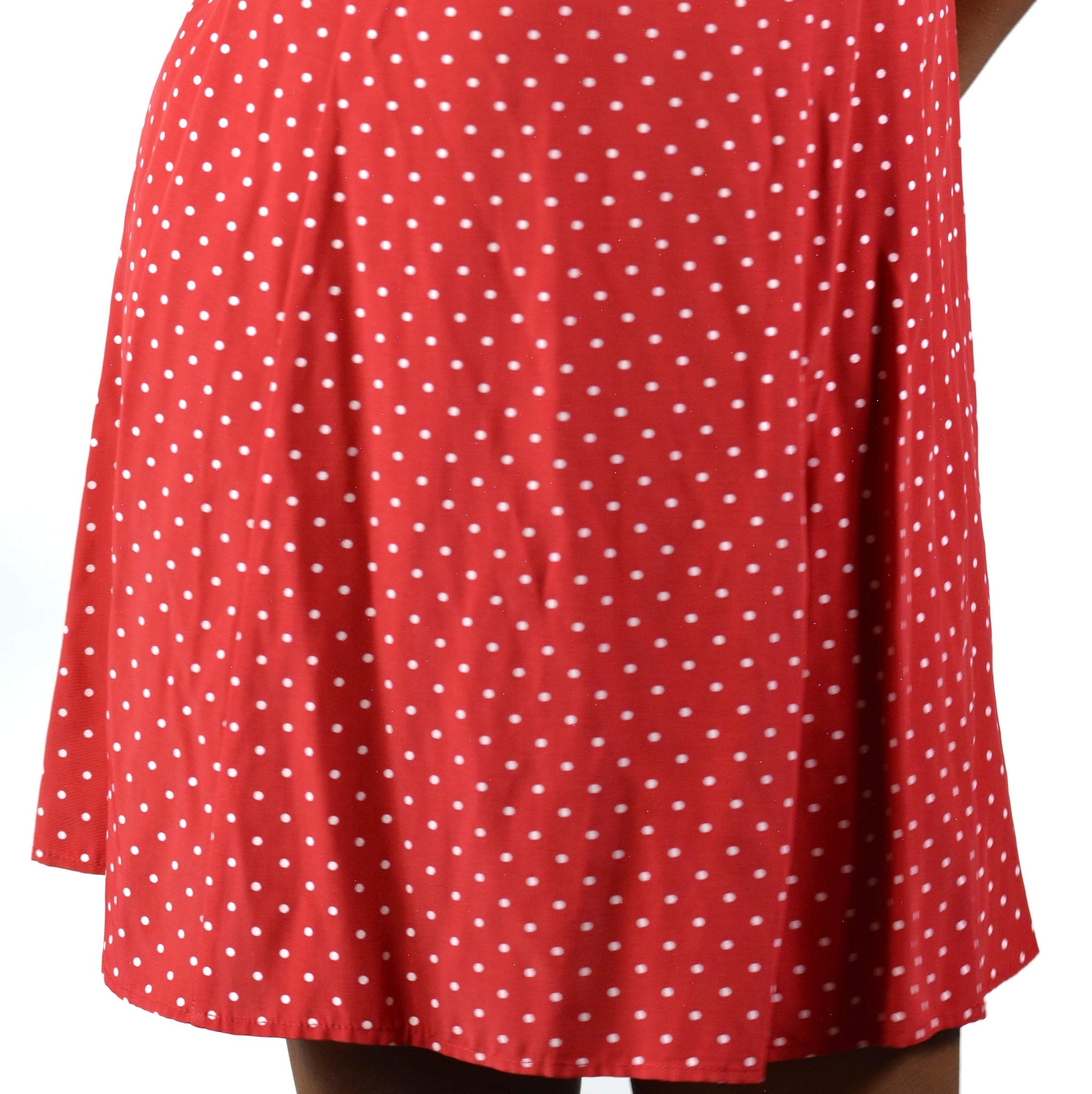 Vintage Corset Rayon Dress Kmart 90s Red Polka Dot Size Small New