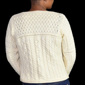 Carraig Donn Fisherman Cardigan Sweater Size Small