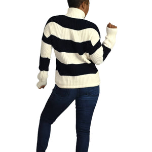 J Crew Front Pocket Rugby Stripe Sweater Size XS