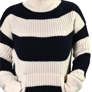 J Crew Front Pocket Rugby Stripe Sweater Size XS