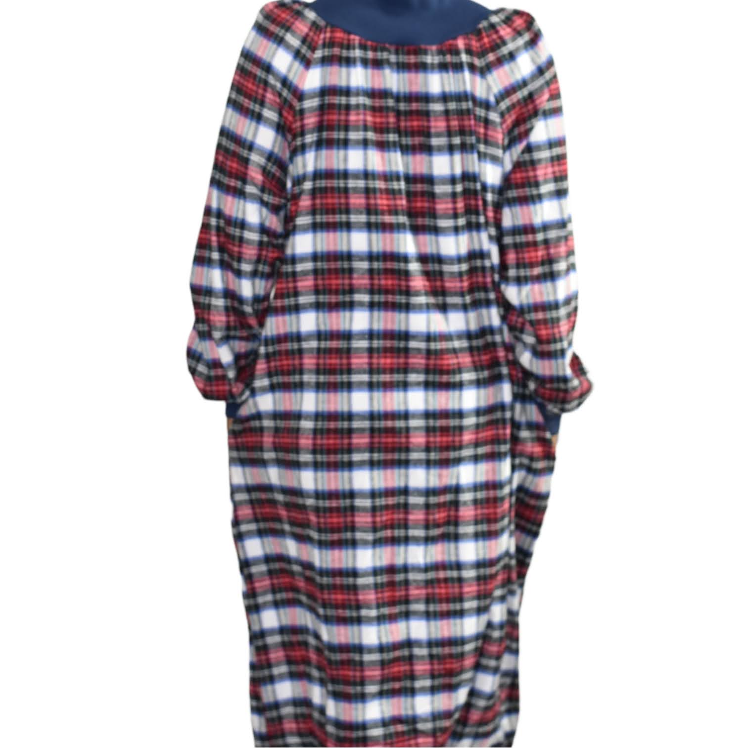 Vermont Country Store Plaid Flannel Nightgown Size Large
