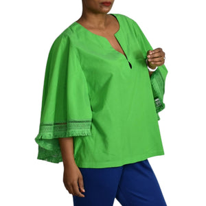 Trina Turk Carry On Cape Blouse Size XL