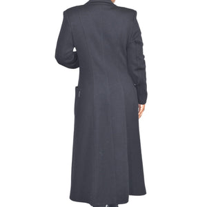 Armani Black Long Wool Coat Size Small