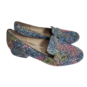 Steve Madden Jean Glitter Loafers Size 6