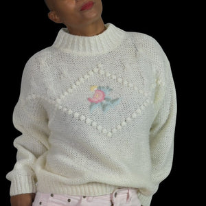 Vintage Sugar Co LTD Hand Knit Sweater Size Medium