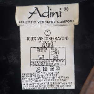 Vintage Adini Black Velvet Dress Size Small