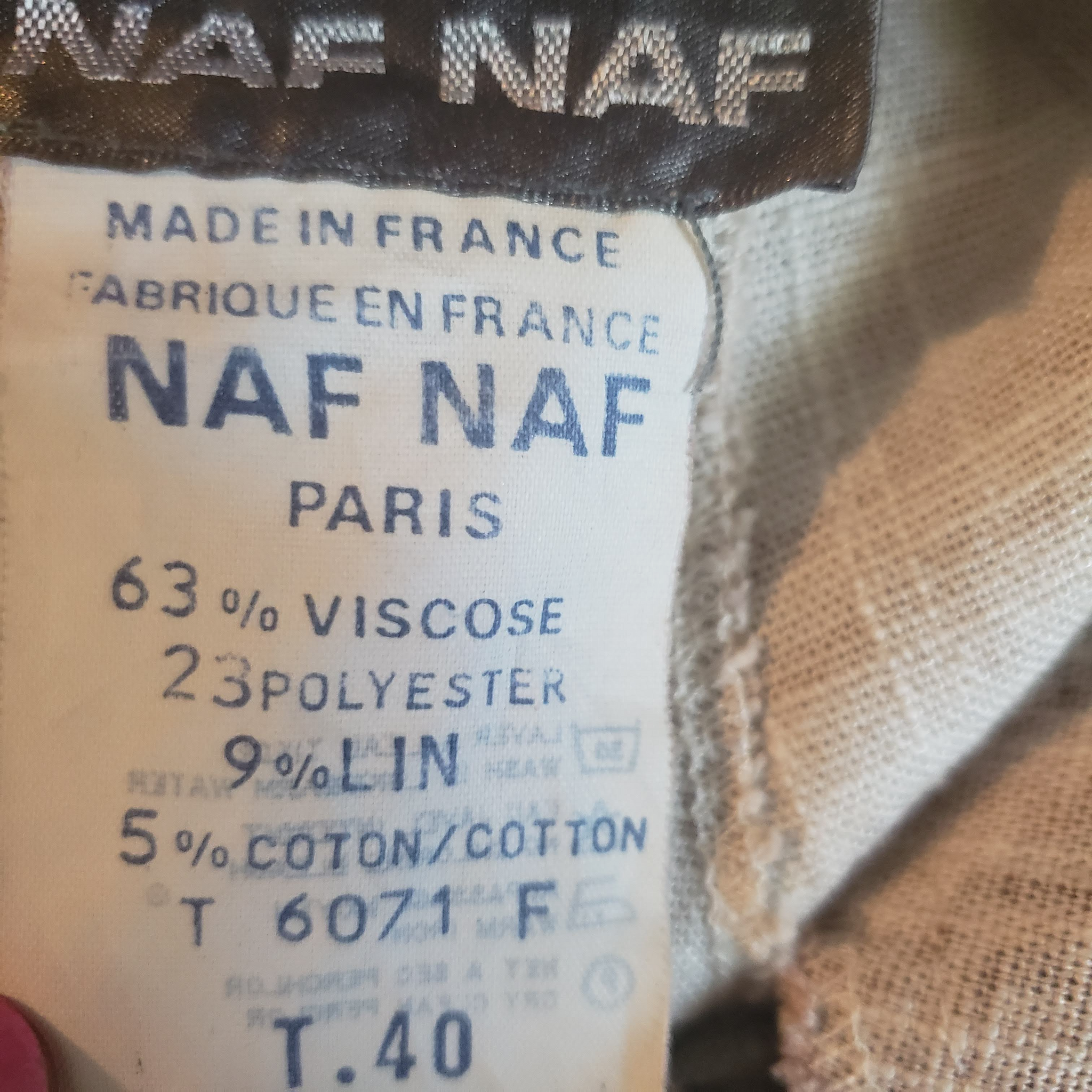 Vintage Naf Naf Paris Tapered Pants